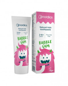 Pasta de dinti bubble gum pentru copii, Nordics, 50 ml