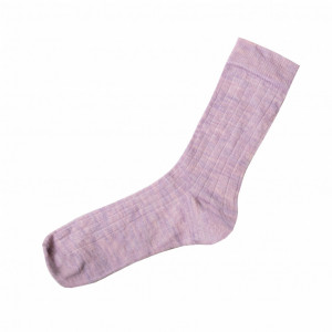 Șosete subtiri din lână merinos Joha - Lavender Melange