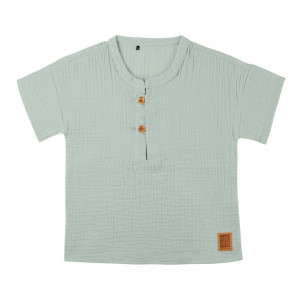 Tricou din muselină dublă de bumbac, Pure Pure - Light Green