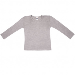 Bluza Cosilana lână merinos si mătase - Grey Melange