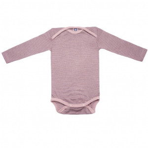 Body Cosilana din lână merinos și mătase - Pink/Grey
