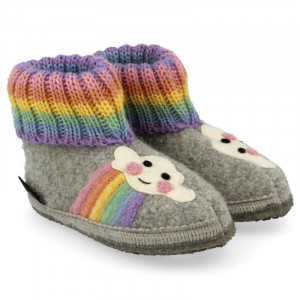 Botoși din lână Haflinger - Rainbow Stone Grey