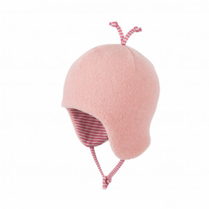 Caciula Pure Pure din lână merinos fleece dublata - Misty Rose