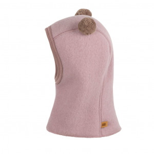 Cagulă din lână merinos fleece Pure Pure - Mauve