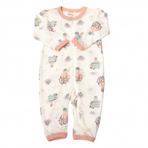 Jumpsuit lână de vară Joha - Pink Adventure