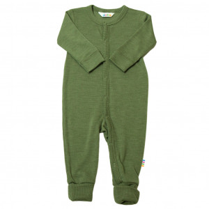 Jumpsuit/Overall din lână merinos și mătase cu/fără șosete Joha - Green