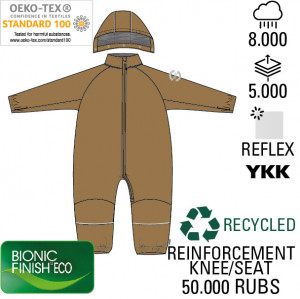 Overall impermeabil din softshell Mikk-line - Bistre