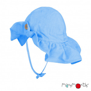 Pălărie ajustabila ManyMonths Glamour cânepă si bumbac organic - Robbia Blue