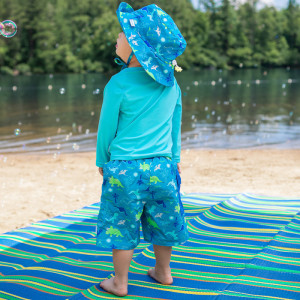 Pantaloni scurti cu scutec/slip de inot integrat Iplay UPF 50+ - Aqua Dinosaurs