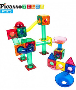 Set PicassoTiles Traseu pentru bile (marble run) - 71 de piese