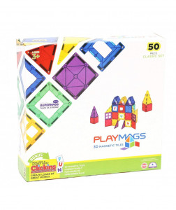Set Playmags 50 De Piese Magnetice De Construcție