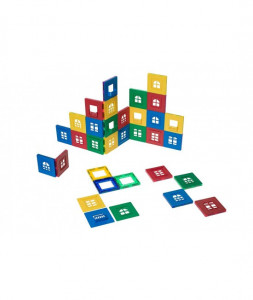 Set Playmags Exclusiv Ferestre - 60 Piese Magnetice: 30 Ferestre + 30 Accesorii