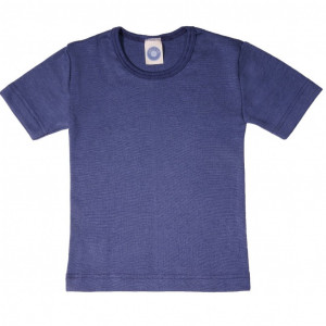 Tricou lână merinos și mătase - Navy, Cosilana