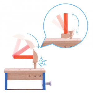 Banc de lucru si ladita cu scule 2 in 1, Wonderworld