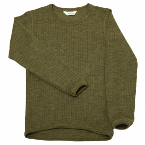 Bluză Joha lână merinos - Basic Moss Melange