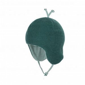 Caciula Pure Pure din lână merinos fleece dublata - Smoke Green
