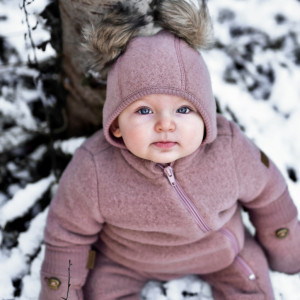 Cagulă lână merinos fleece Mikk-line - Burlwood
