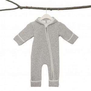 Overall din lână fiartă cu mănuși și botoșei, Stapf - Grey/Natur