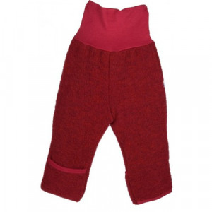 Pantaloni lână merinos fleece Iobio - Cassis, marimea 74/80