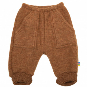 Pantaloni lână merinos fleece Joha - Basic Caramel Melange