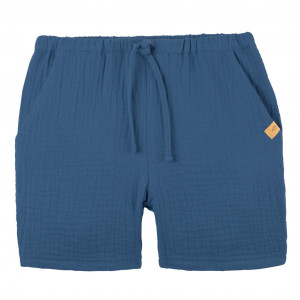 Pantaloni scurți din muselină dublă de bumbac, Pure Pure - Lagoon Blue