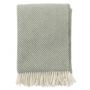 Pled Klippan lână - Preppy Dusty Green (200x130 cm)