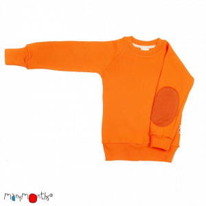 Pulover ManyMonths lână merinos - Festive Orange, 5-7/7,5 ani