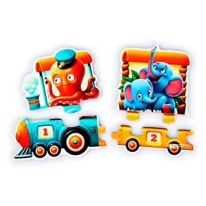 Puzzle 20 piese, Trenuletul Vesel, Cubika