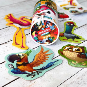 Puzzle 25 piese, 5 in 1 ,Birds, Cubika