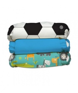 Set 3 Scutece Textile Charlie Banana Safari ORGANIC Cu Inserturi Noi De Cânepă Cu Fleece- Mărime Unică