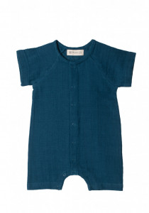 Summersuit din muselină Organic by Feldman - Petrol Blue