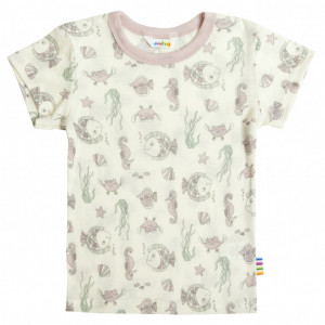 Tricou Joha lână de vara - Sea Life Old Rose