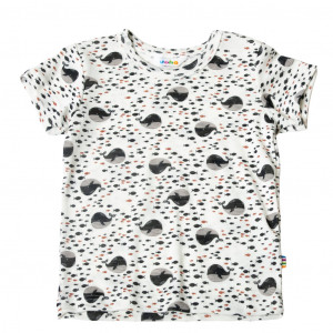 Tricou lână merinos și mătase - Whale, Joha