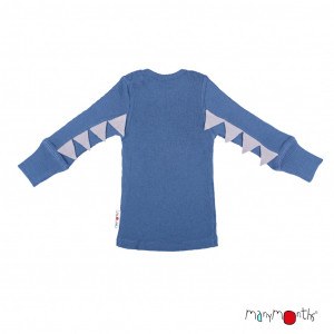Bluză ManyMonths Dino lână merinos - Cosmos Blue