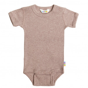 Body Joha cu maneca scurta bumbac organic - Salmon
