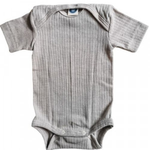 Body lână merinos, mătase si bumbac - Grey Melange, Cosilana