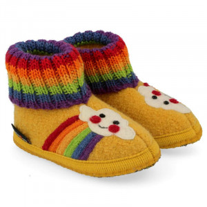 Botoși din lână Haflinger - Rainbow Yellow