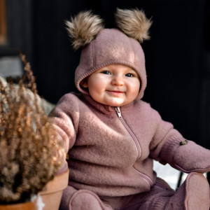 Cagulă lână merinos fleece Mikk-line - Burlwood