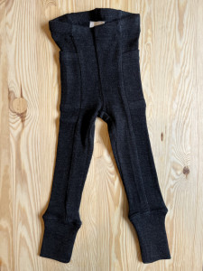 Colanți lână merinos Manymonths cu buzunare - Pocket Foggy Black
