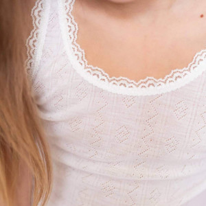 Maiou Joha lână merinos si matase - Basic White