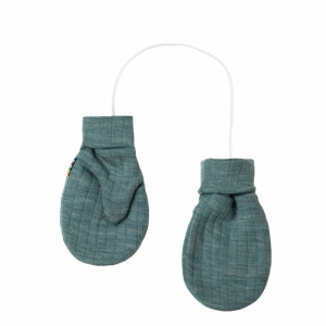 Mănusi din lână merinos Joha - Basic Aqua Melange