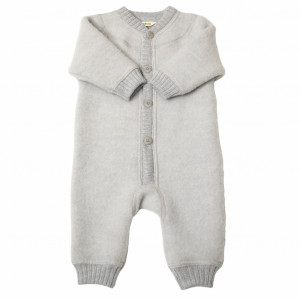 Overall din lână merinos fleece Joha - Basic Silver Melange