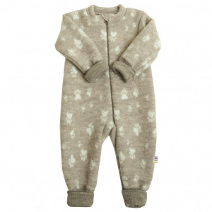 Overall Joha din lana merinos fleece, cu manusi si botosei - Footprint Sesame