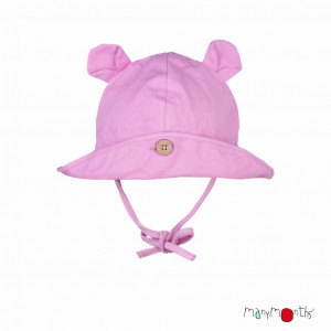Pălărie ajustabilă ManyMonths Teddy Bear cânepă și bumbac - Cyclamen Blossom