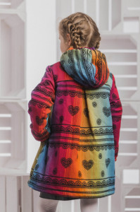 Palton/Haina pentru fetite Lennylamb - Rainbow Lace Dark with Black