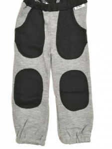Pantaloni ManyMonths Hazel cu buzunare lână merinos - Silver Cloud