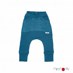 Pantaloni ManyMonths Kangaroo lână merinos - Mykonos Waters