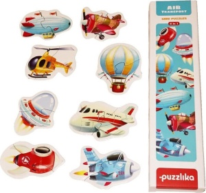 Puzzle 16 piese, Transport aerian, Cubika