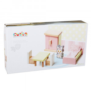 Set Constructii 14 piese, My Bedroom, Jucarie Din Lemn Cubika
