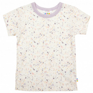 Tricou lână de vară Joha - Purple Splash, marimea 80 (9-12 luni)